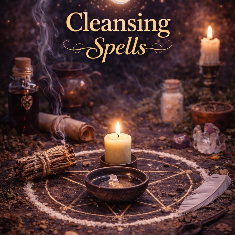 Cleansing Spell Candle & Sage 🌿